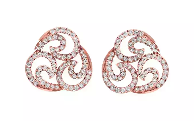 Solitaire Women  Stud Diamond Earring 3D print model