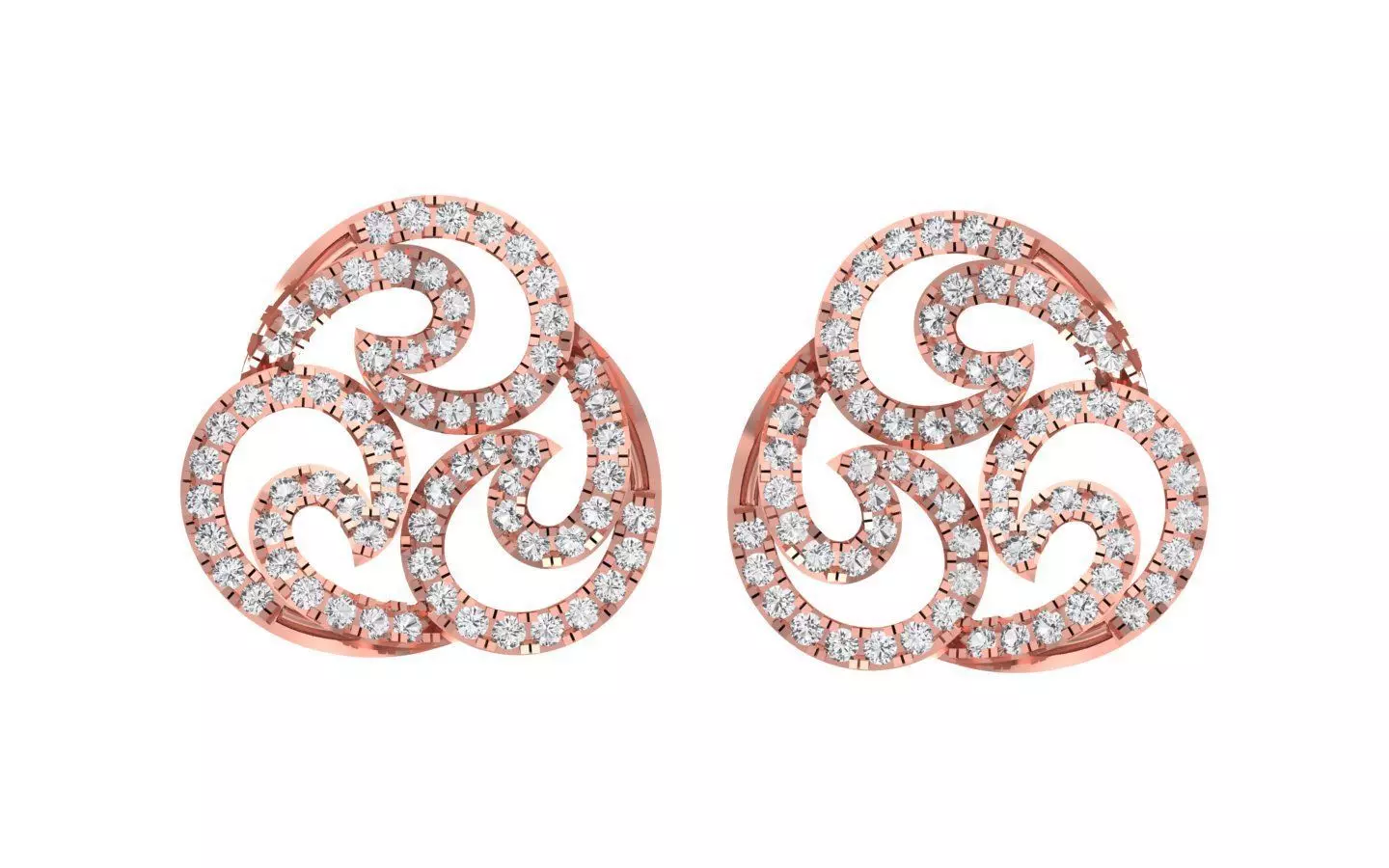 Solitaire Women  Stud Diamond Earring 3D print model_0