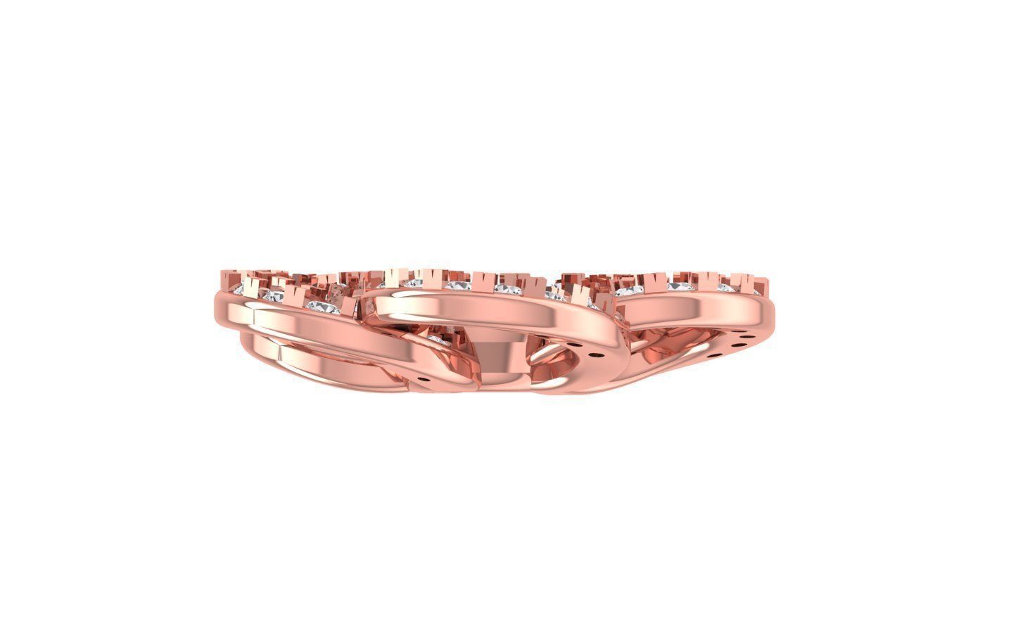 Solitaire Women Stud Diamond Earring 3D print model_2