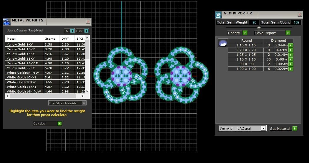 Solitaire Women Stud Diamond Earring 3D print model_3