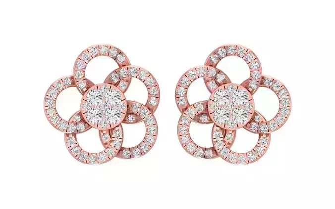 Solitaire Women Stud Diamond Earring