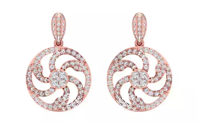 Solitaire Women Diamond Drop  Earring