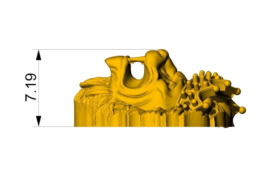 lion pendent with diamonds 3D print model_2