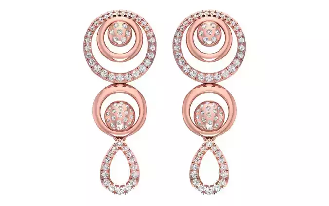 Solitaire Women Diamond Drop  Earring