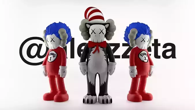 Kaws The Cat in the Hat x Thing 1 Thing 2 for Print