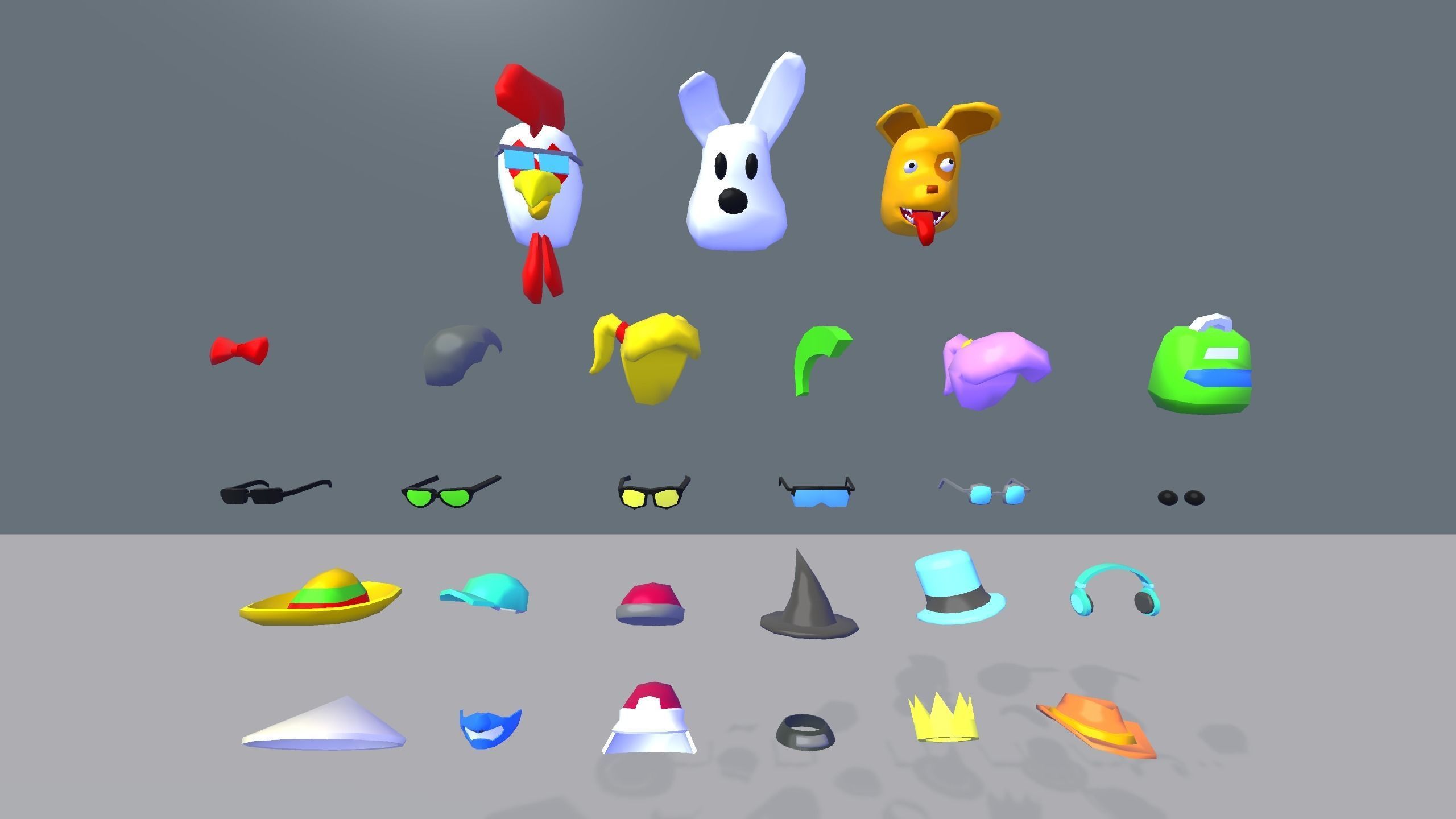 3D Costumed Character Pack Ragdolls Low Poly Unity Kit Deslab Low-poly 3D model_4