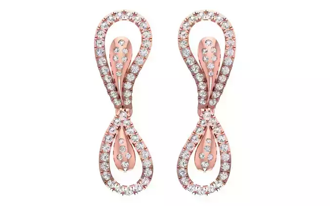 Solitaire Women Diamond Drop  Earring