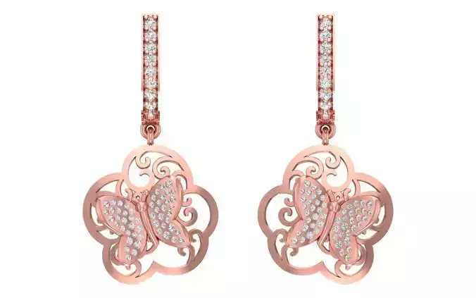 Solitaire Women Drop  Diamond Earring