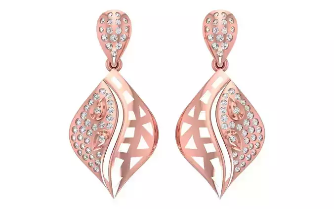 Solitaire Women Drop  Diamond Earring