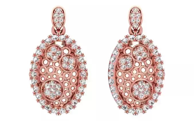 Solitaire Women Drop  Diamond Earring