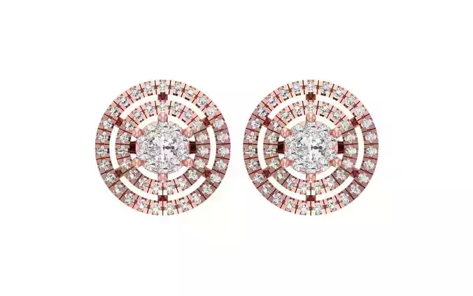 Solitaire Women Stud Diamond Earring 3D print model
