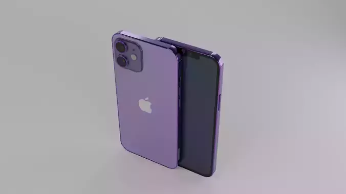 iPhone 12 mini with all colors 3D model