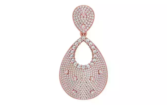 Solitaire Women Pendant 3dm STL OBJ FBX Render Details