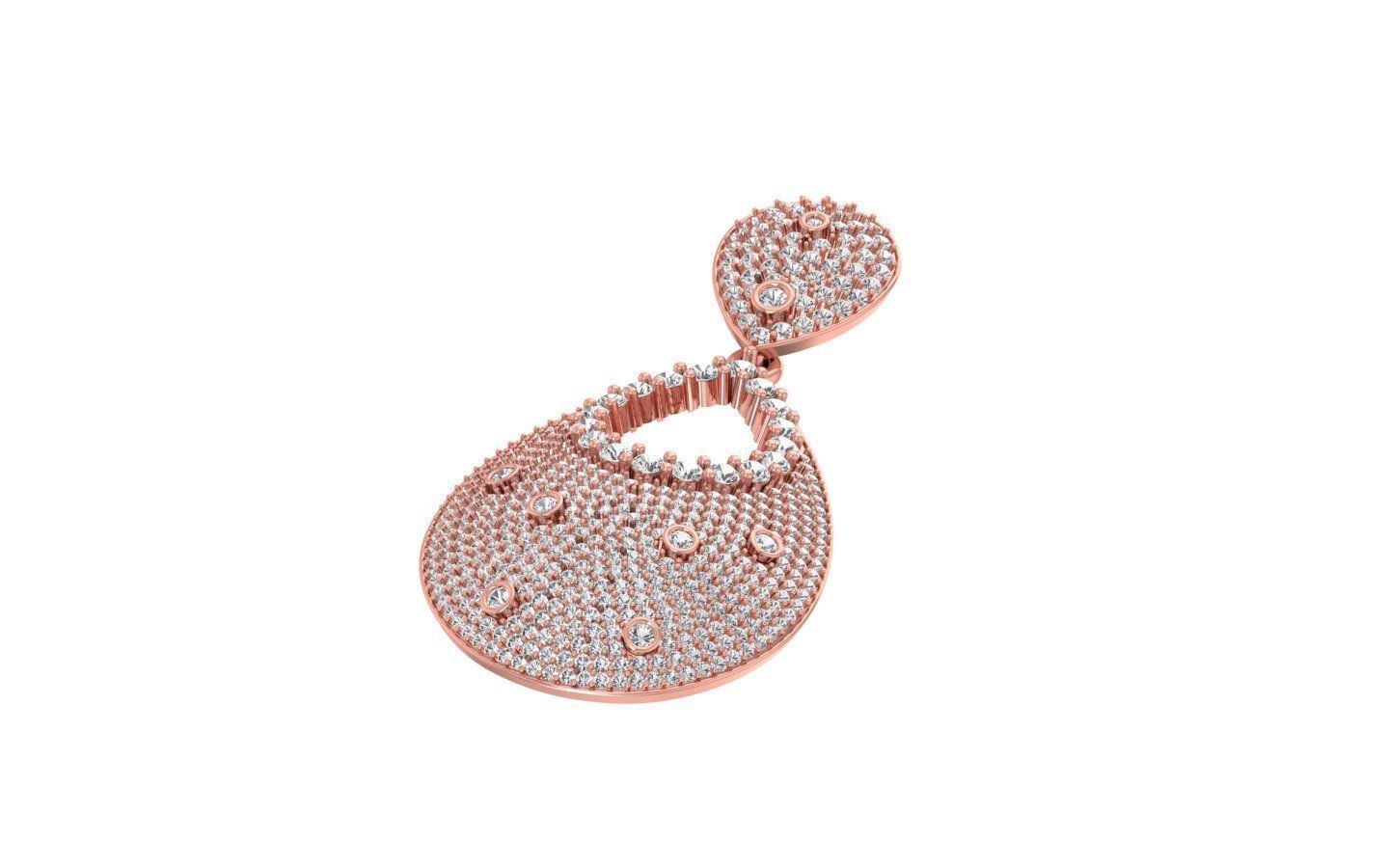 Solitaire Women Pendant 3dm STL OBJ FBX Render Details 3D print model_1