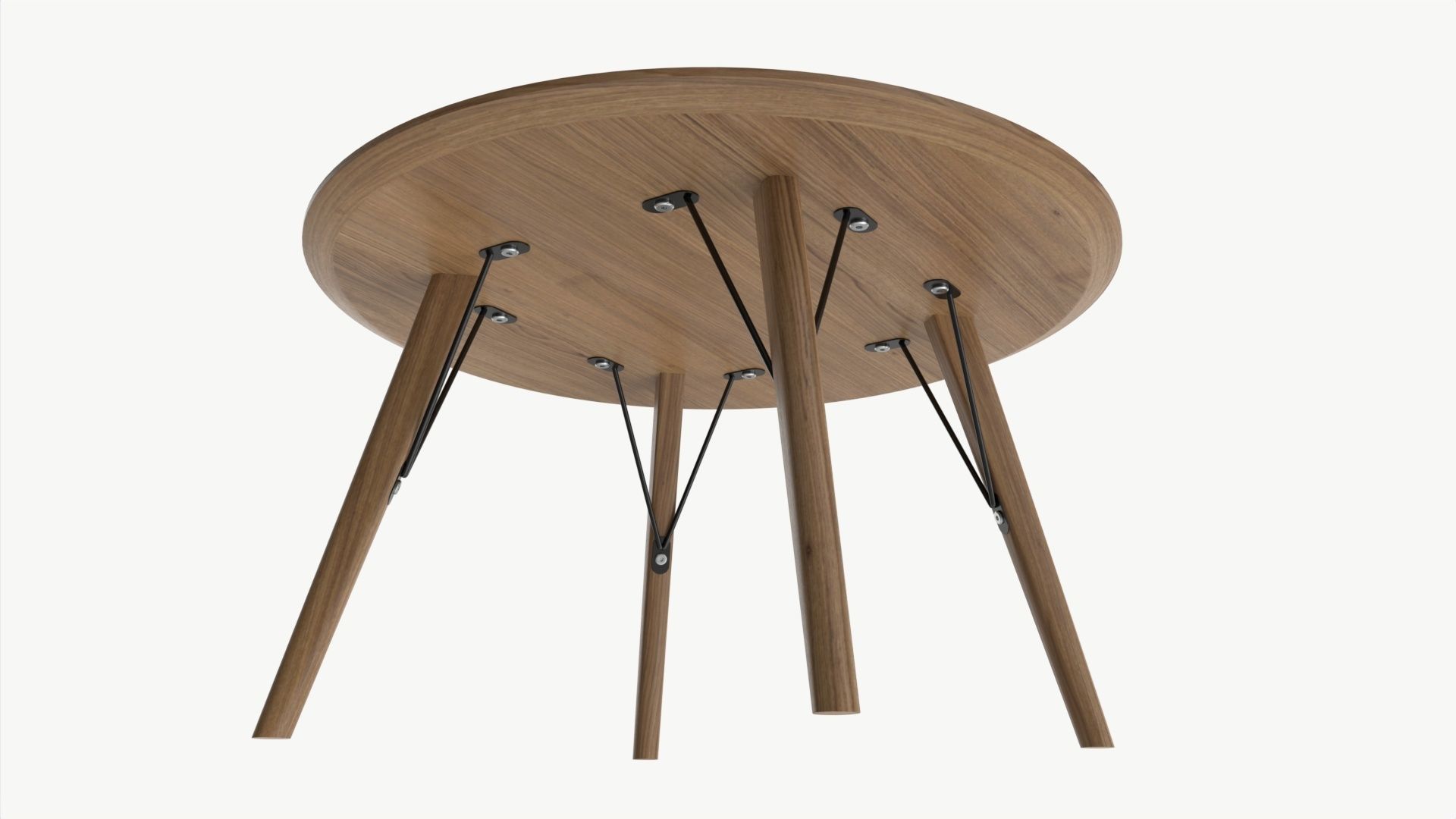 Coffee table Helena round 01 3D model_2