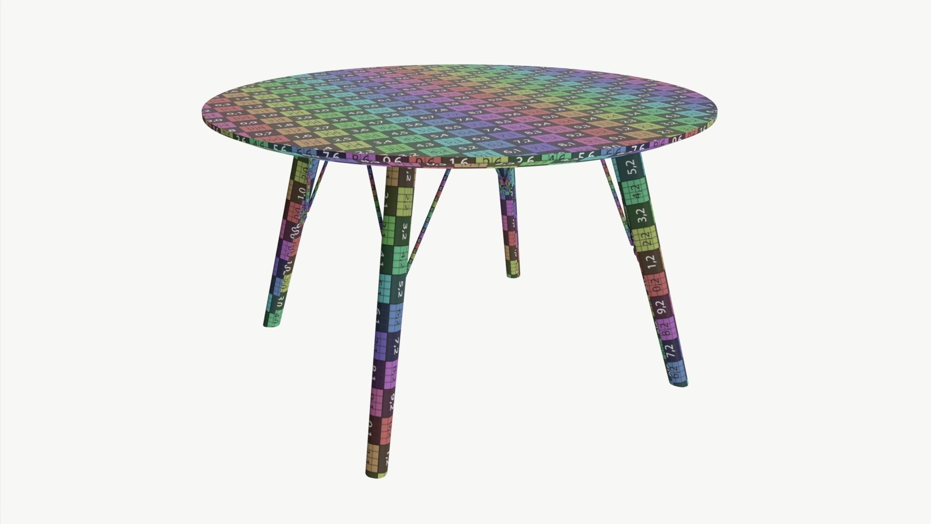 Coffee table Helena round 01 3D model_6
