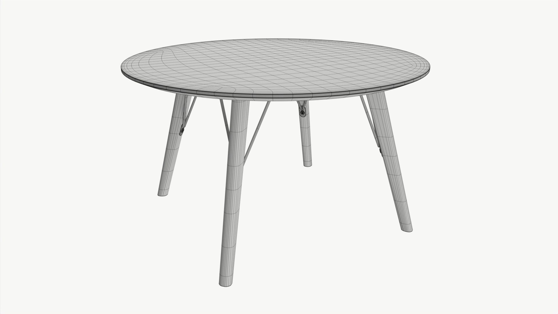 Coffee table Helena round 01 3D model_5
