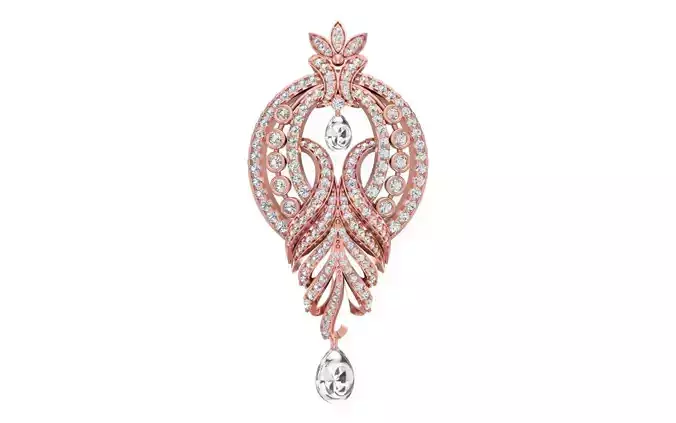 Solitaire Women Pendant 3dm STL OBJ FBX Render Details