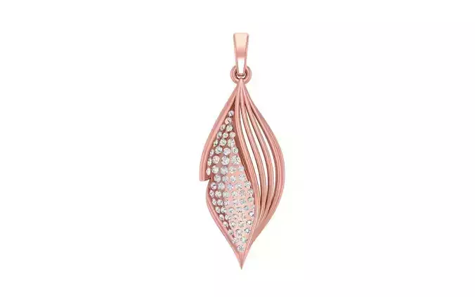Solitaire Women Pendant 3dm STL OBJ FBX Render Details