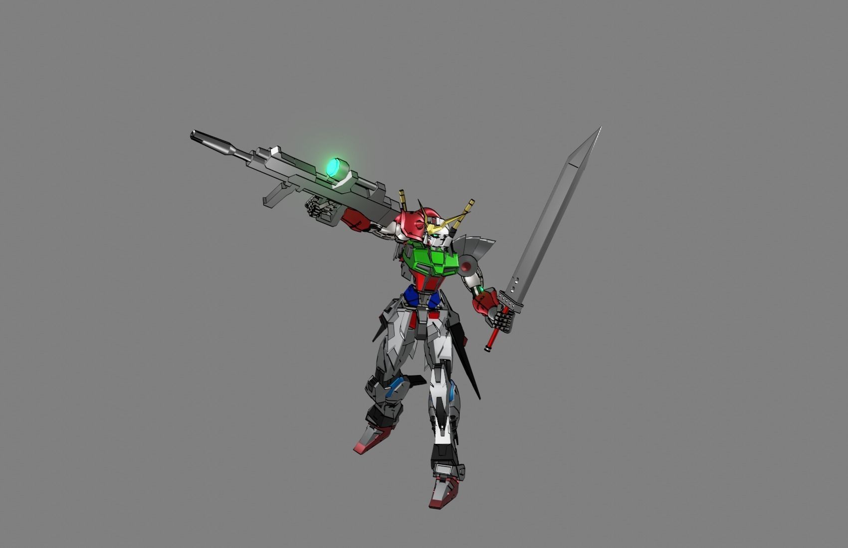 Attacker Gundam 8 3D model_10