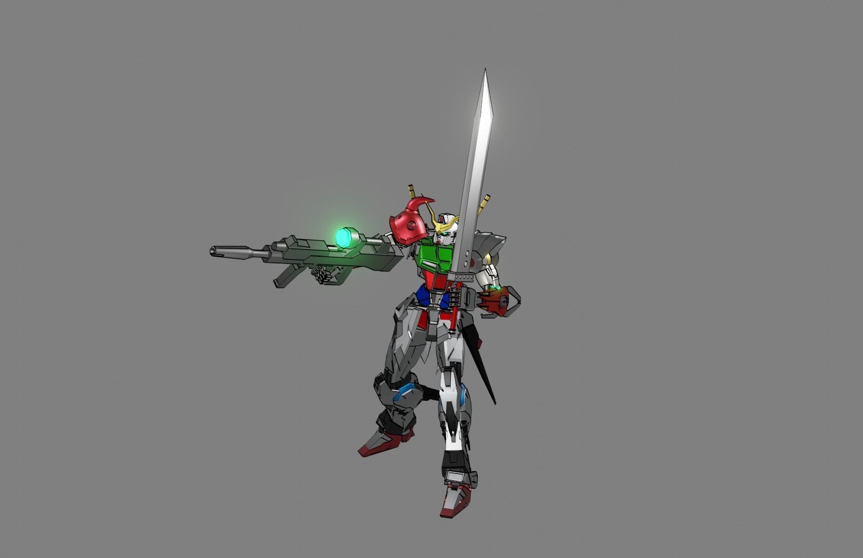 Attacker Gundam 8 3D model_8