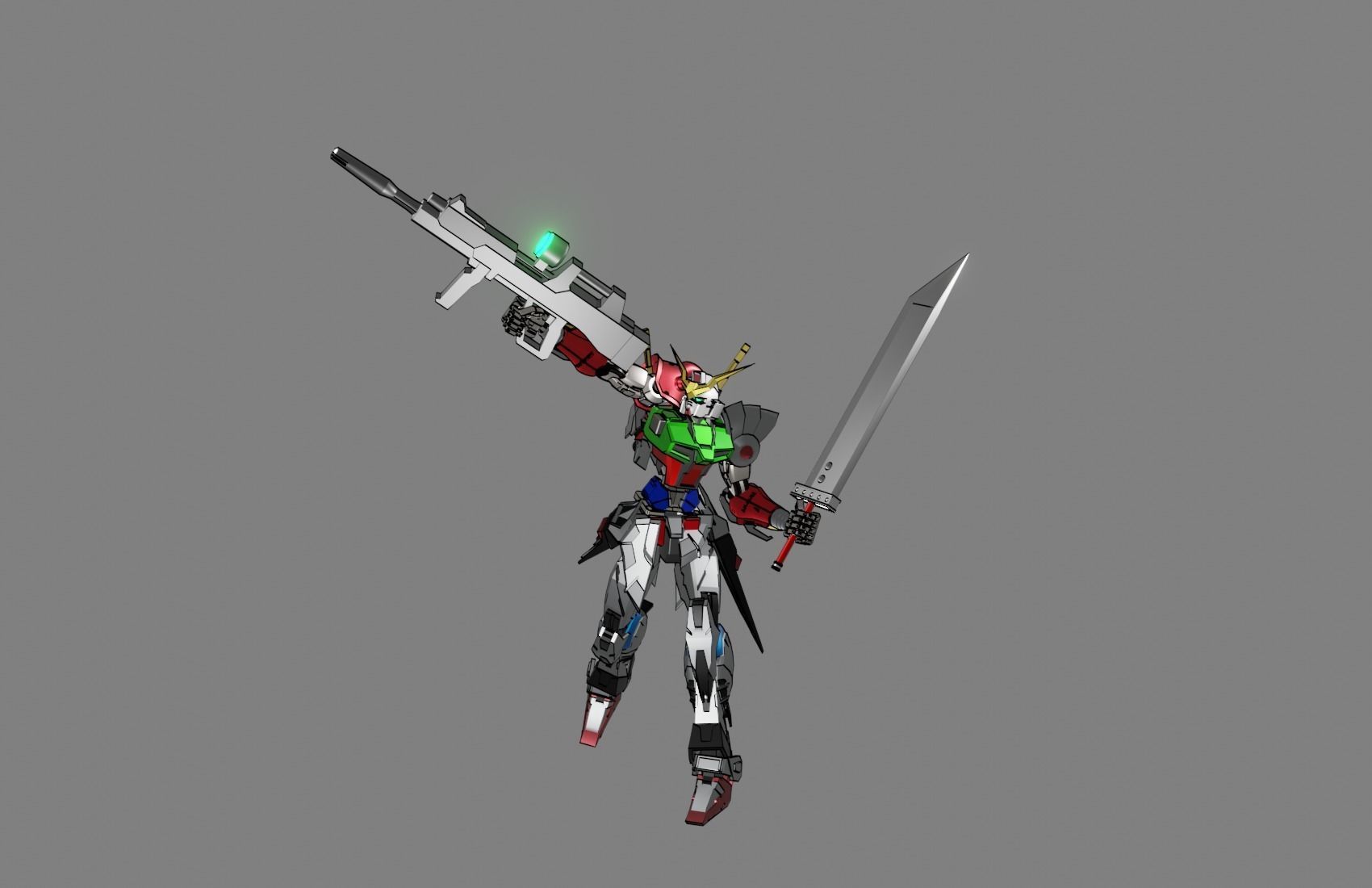 Attacker Gundam 8 3D model_13