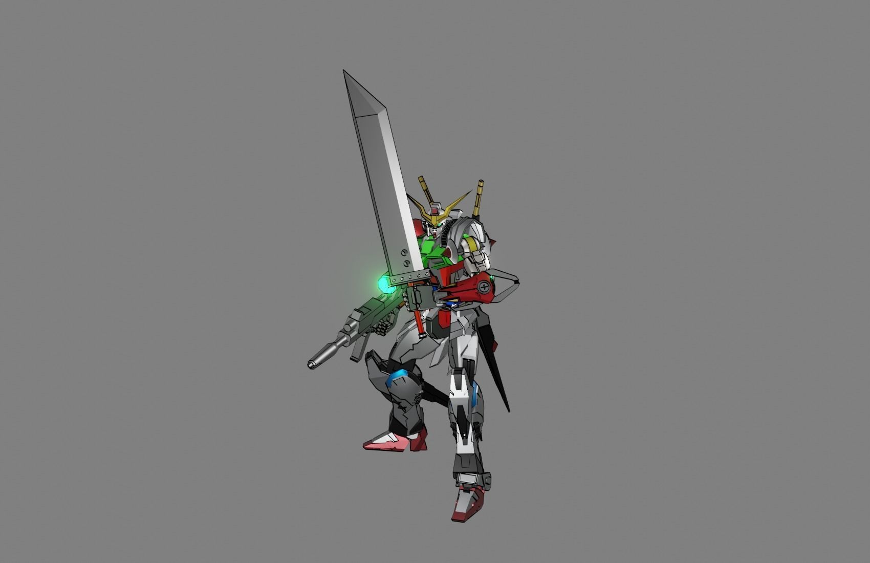 Attacker Gundam 8 3D model_2
