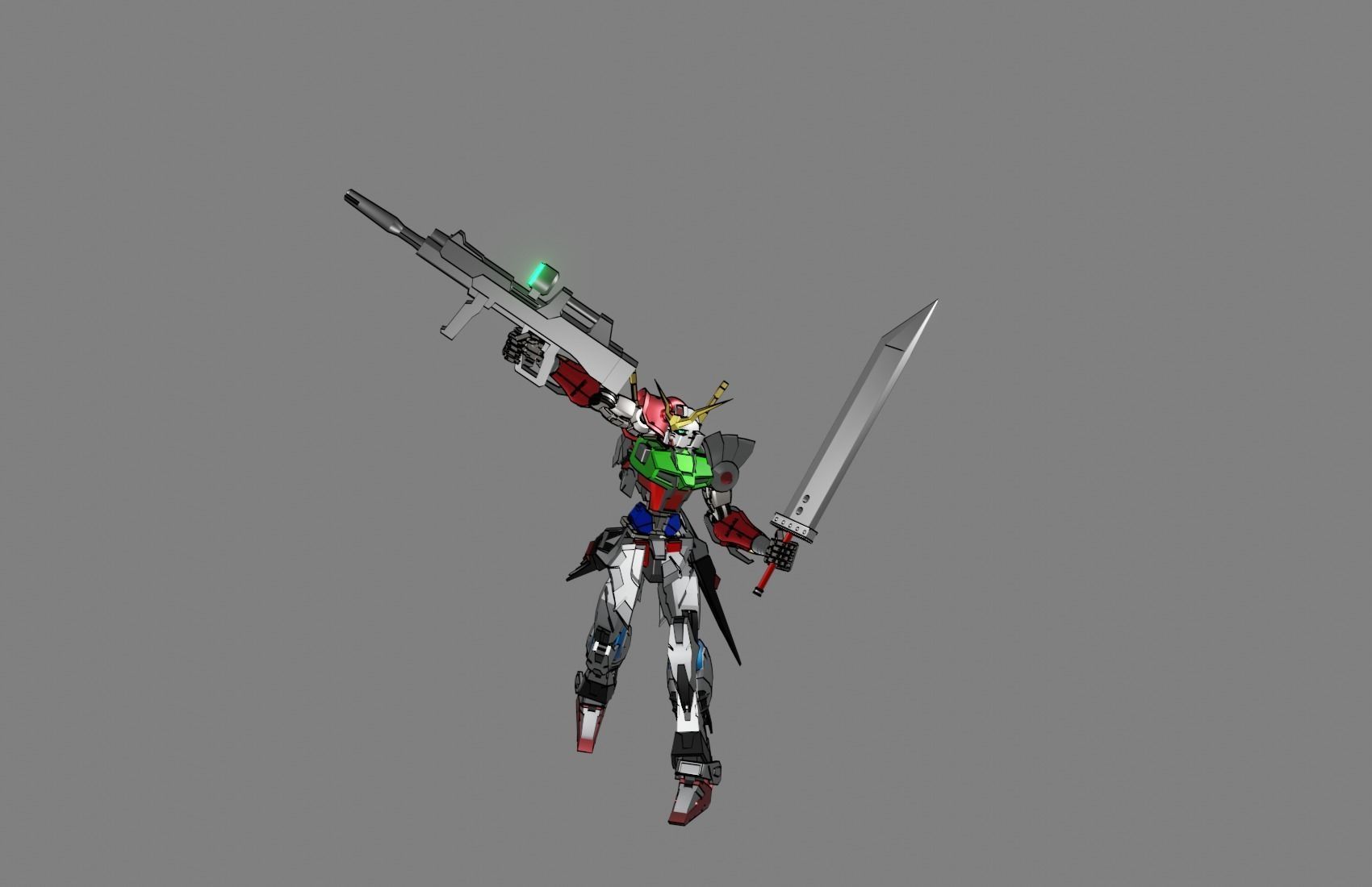 Attacker Gundam 8 3D model_21