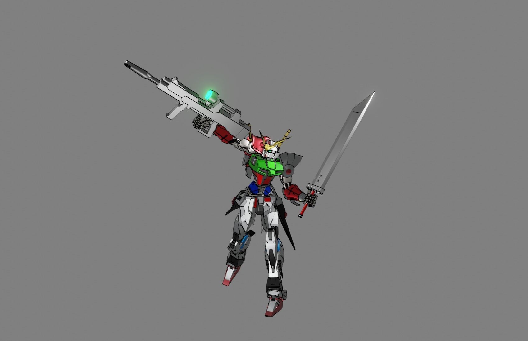 Attacker Gundam 8 3D model_12