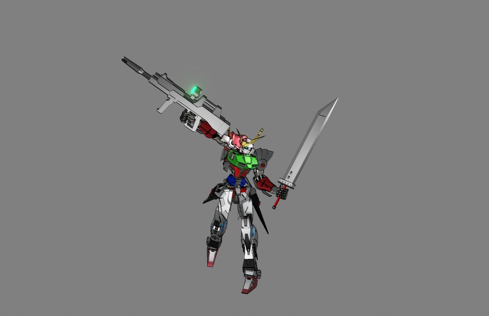 Attacker Gundam 8 3D model_16