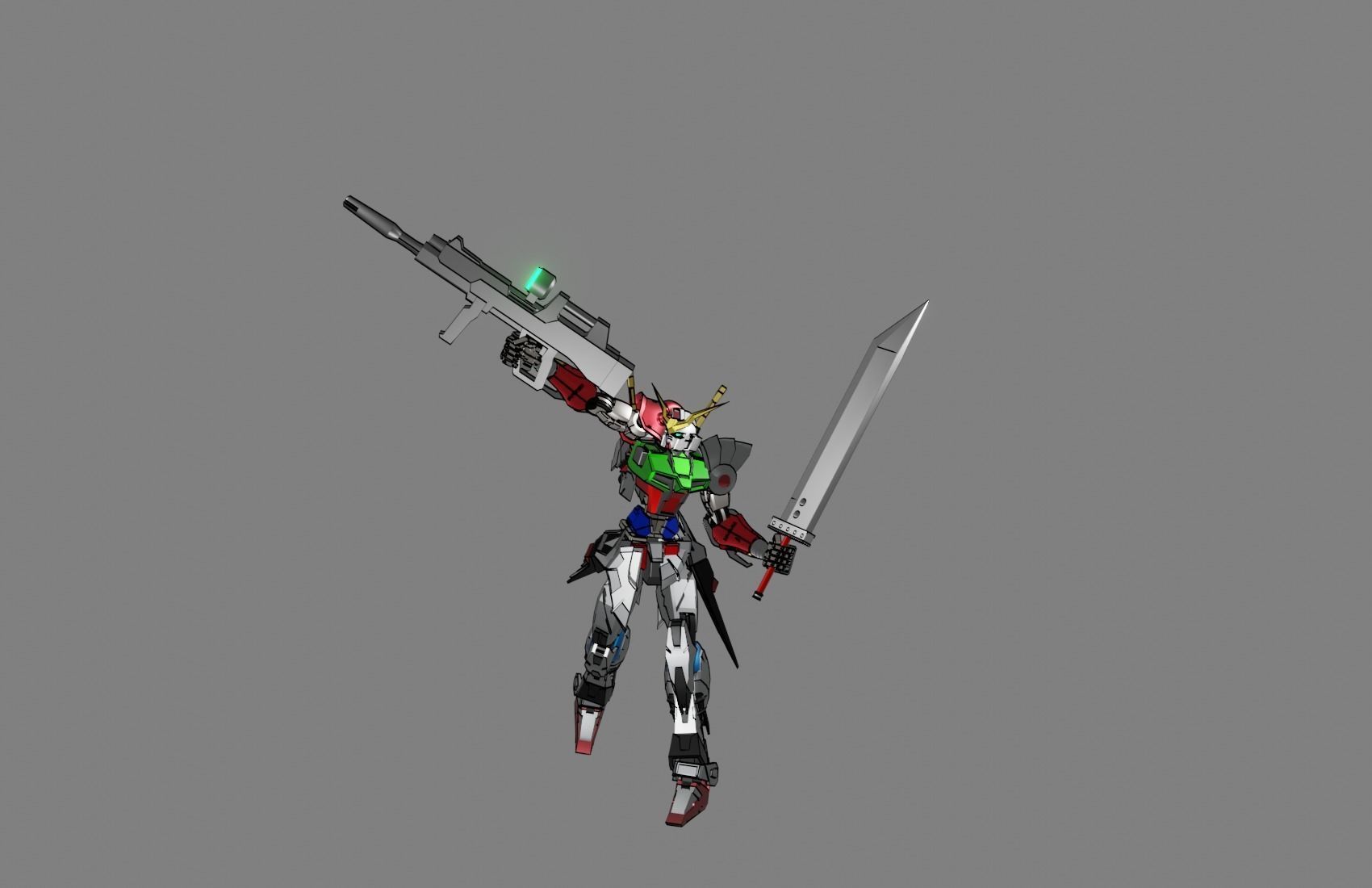 Attacker Gundam 8 3D model_24