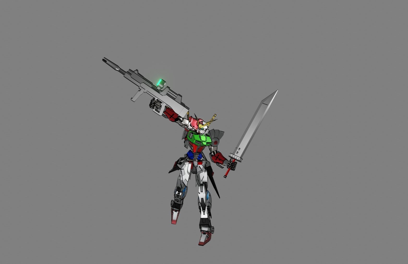 Attacker Gundam 8 3D model_22