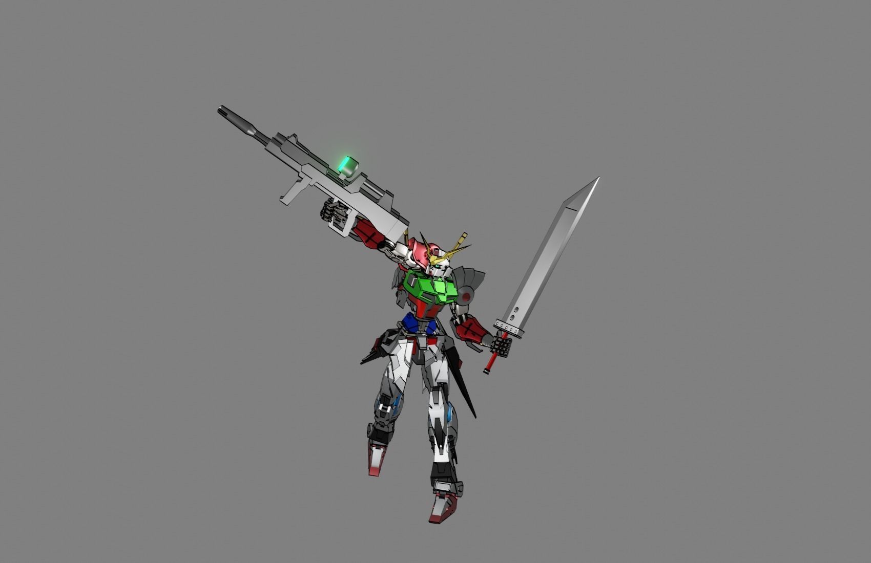 Attacker Gundam 8 3D model_17