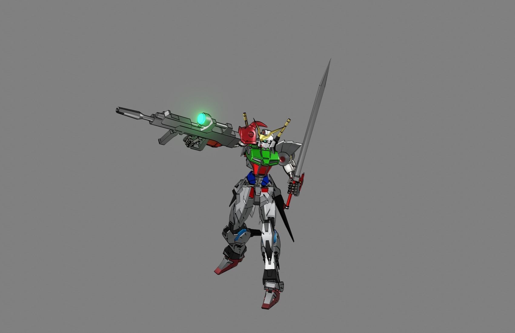Attacker Gundam 8 3D model_9