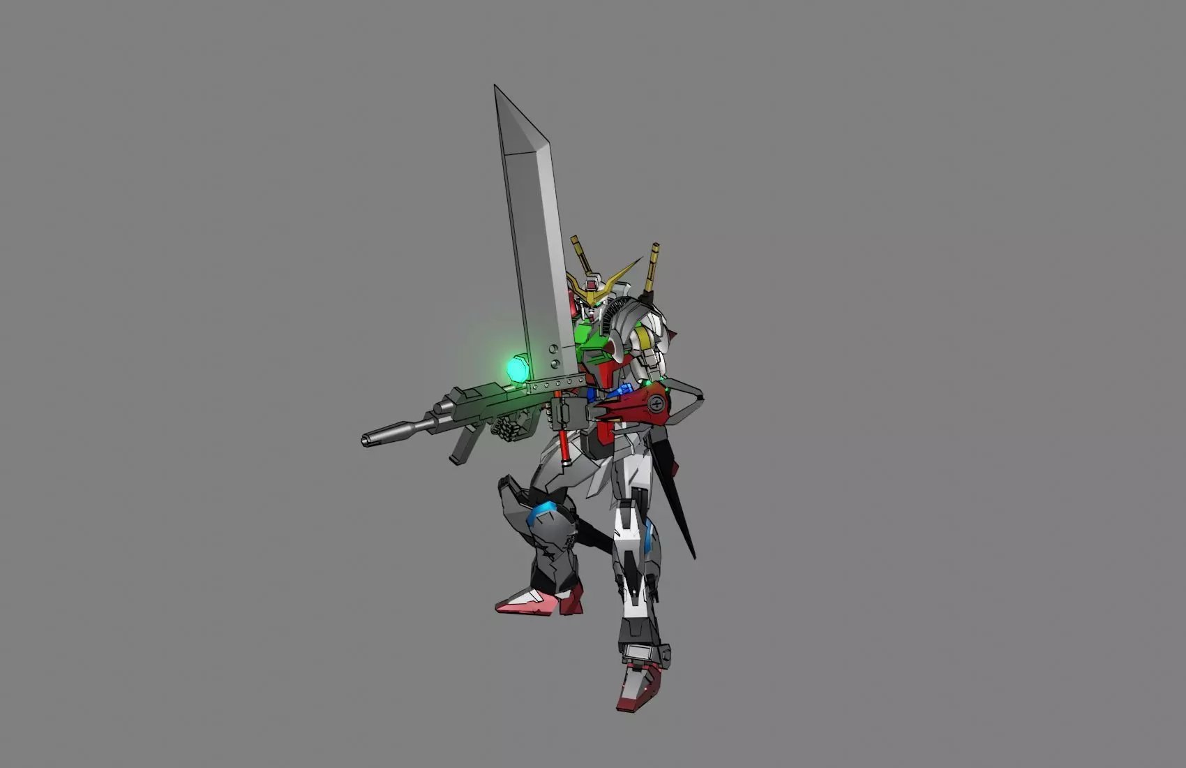 Attacker Gundam 8 3D model_0