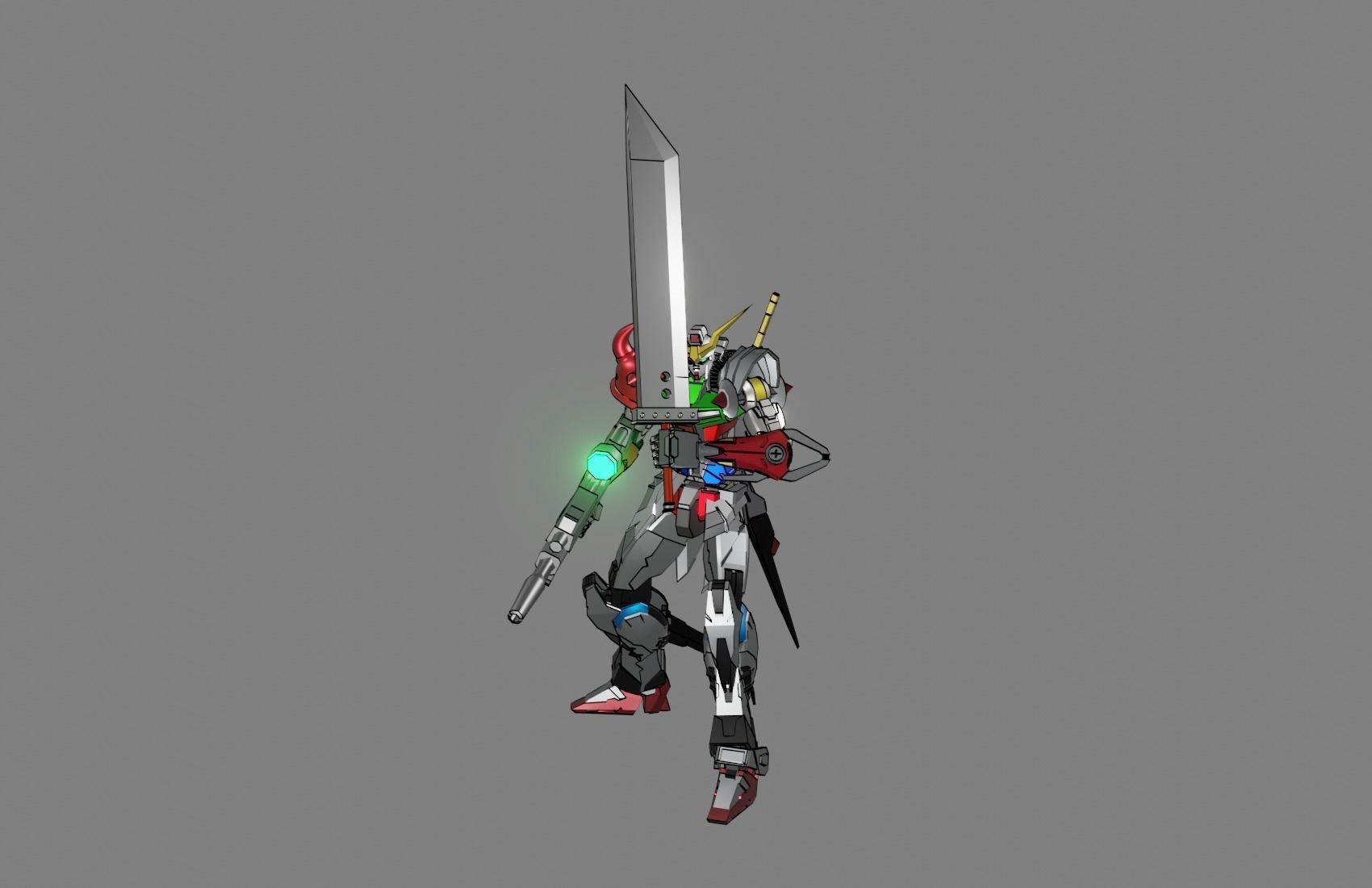 Attacker Gundam 8 3D model_5