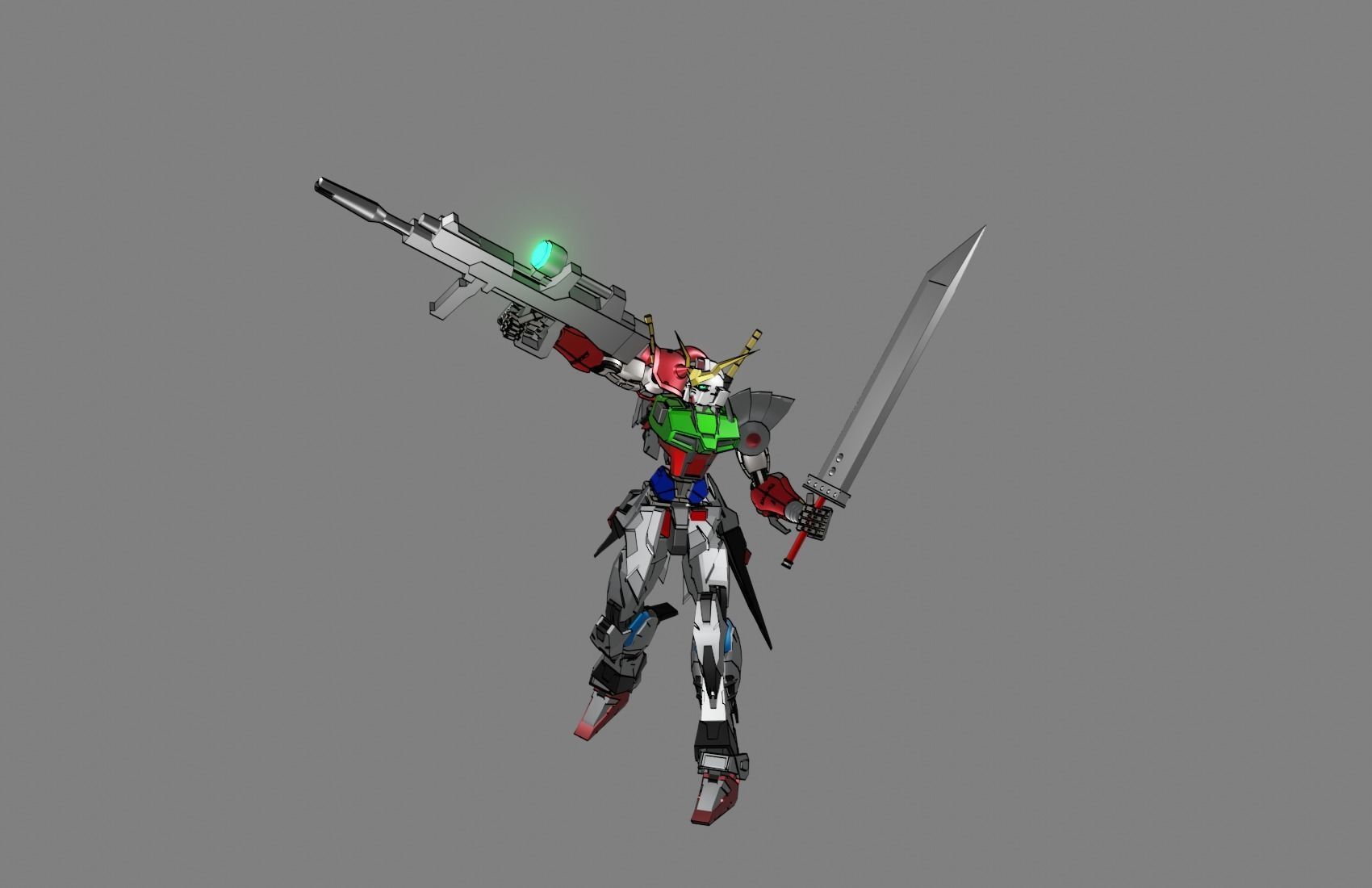 Attacker Gundam 8 3D model_11