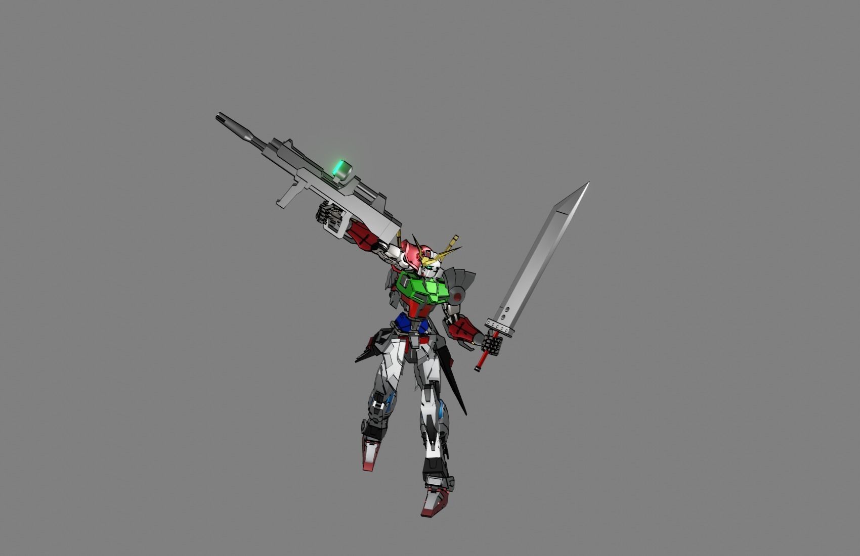 Attacker Gundam 8 3D model_19