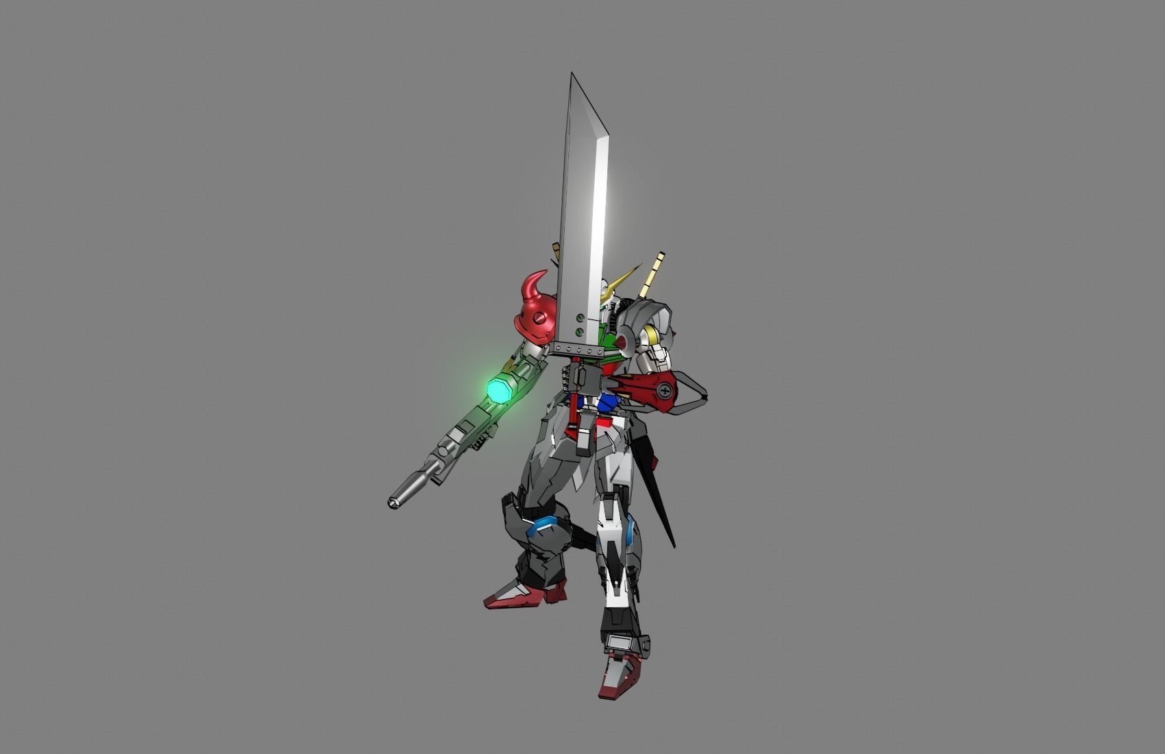 Attacker Gundam 8 3D model_6