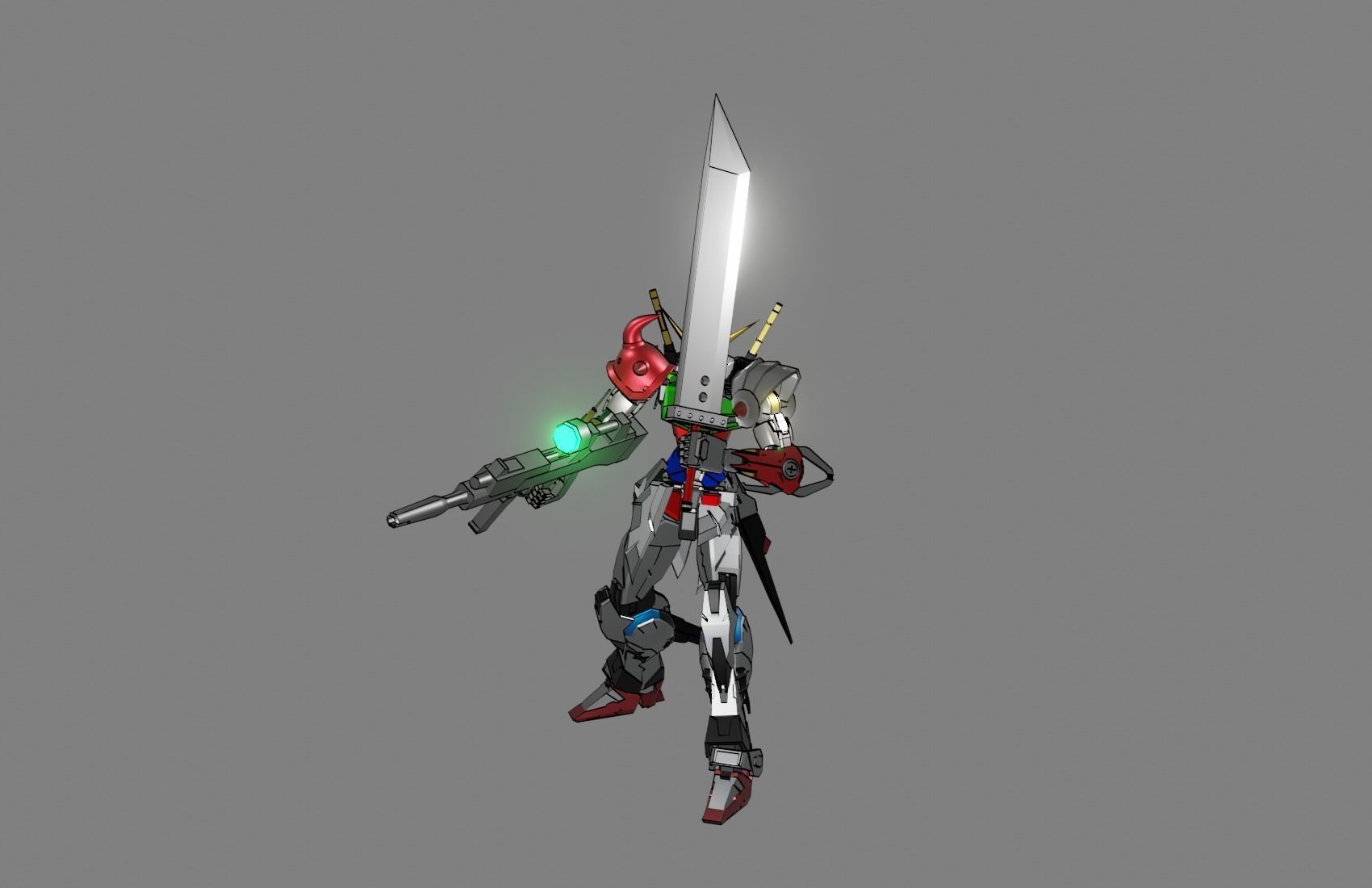 Attacker Gundam 8 3D model_7