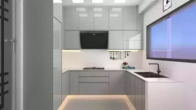 wet kitchen Free 3D model