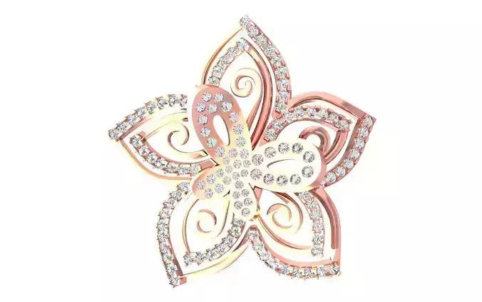 Solitaire Women Pendant 3dm STL OBJ FBX Render Details