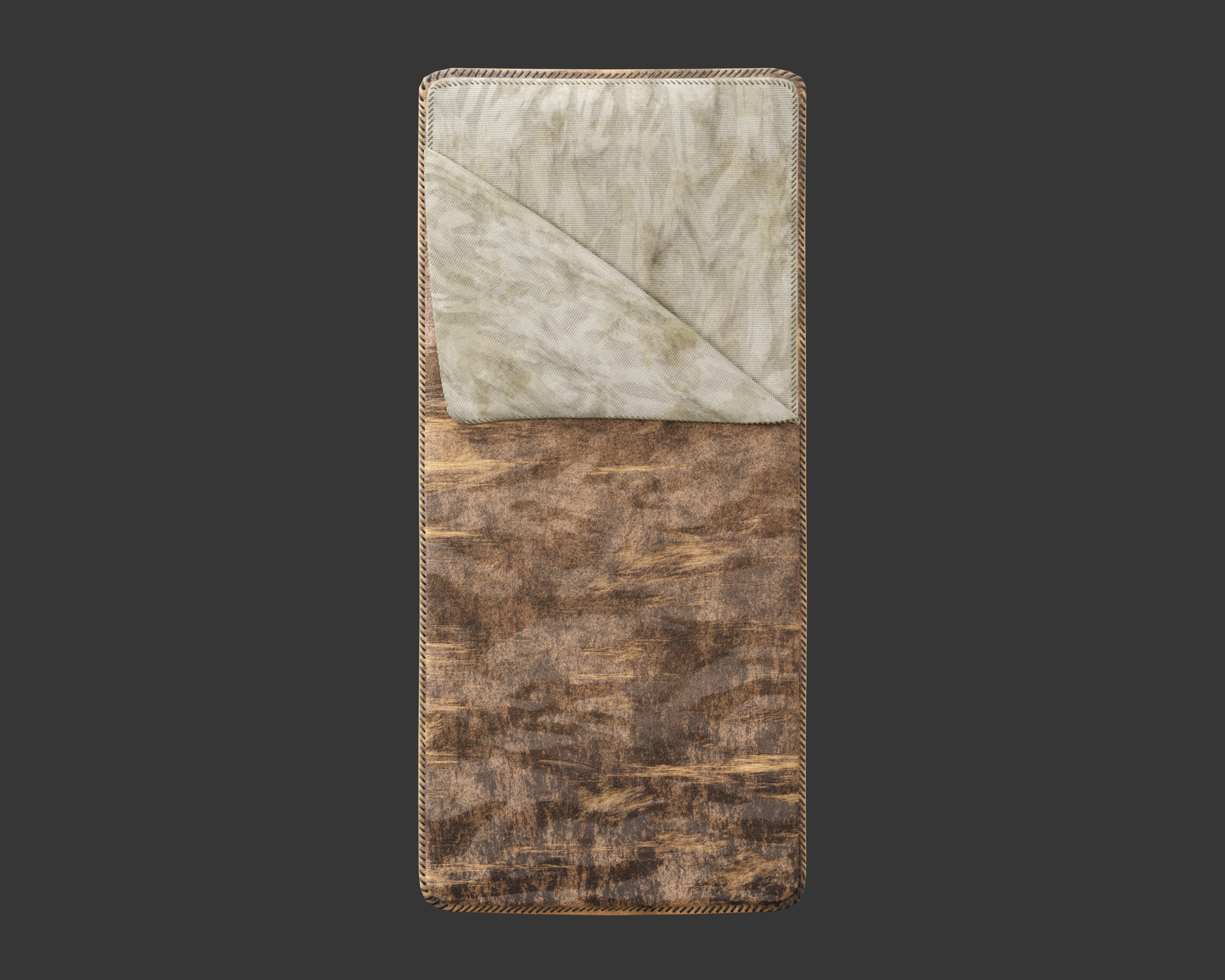 Medieval Crude Accessory Bedroll Low-poly 3D model_2