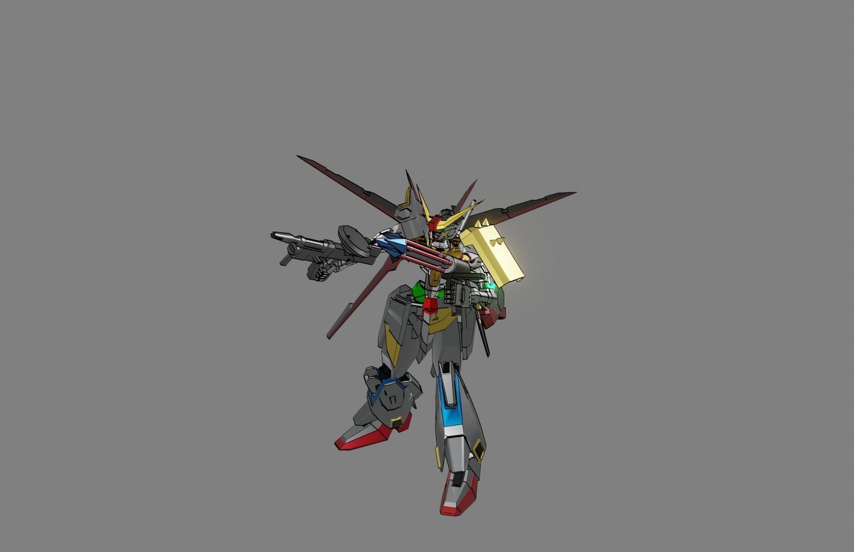 Attacker Gundam 5 3D model_8