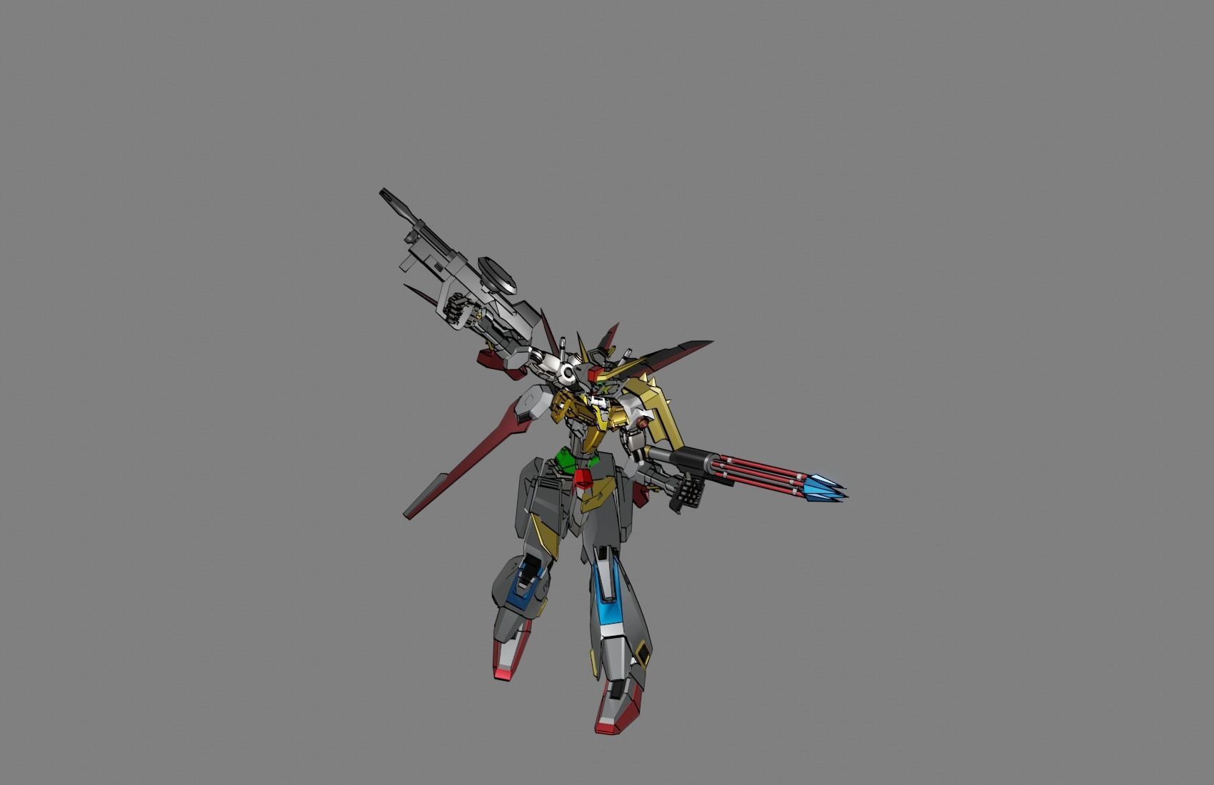 Attacker Gundam 5 3D model_23