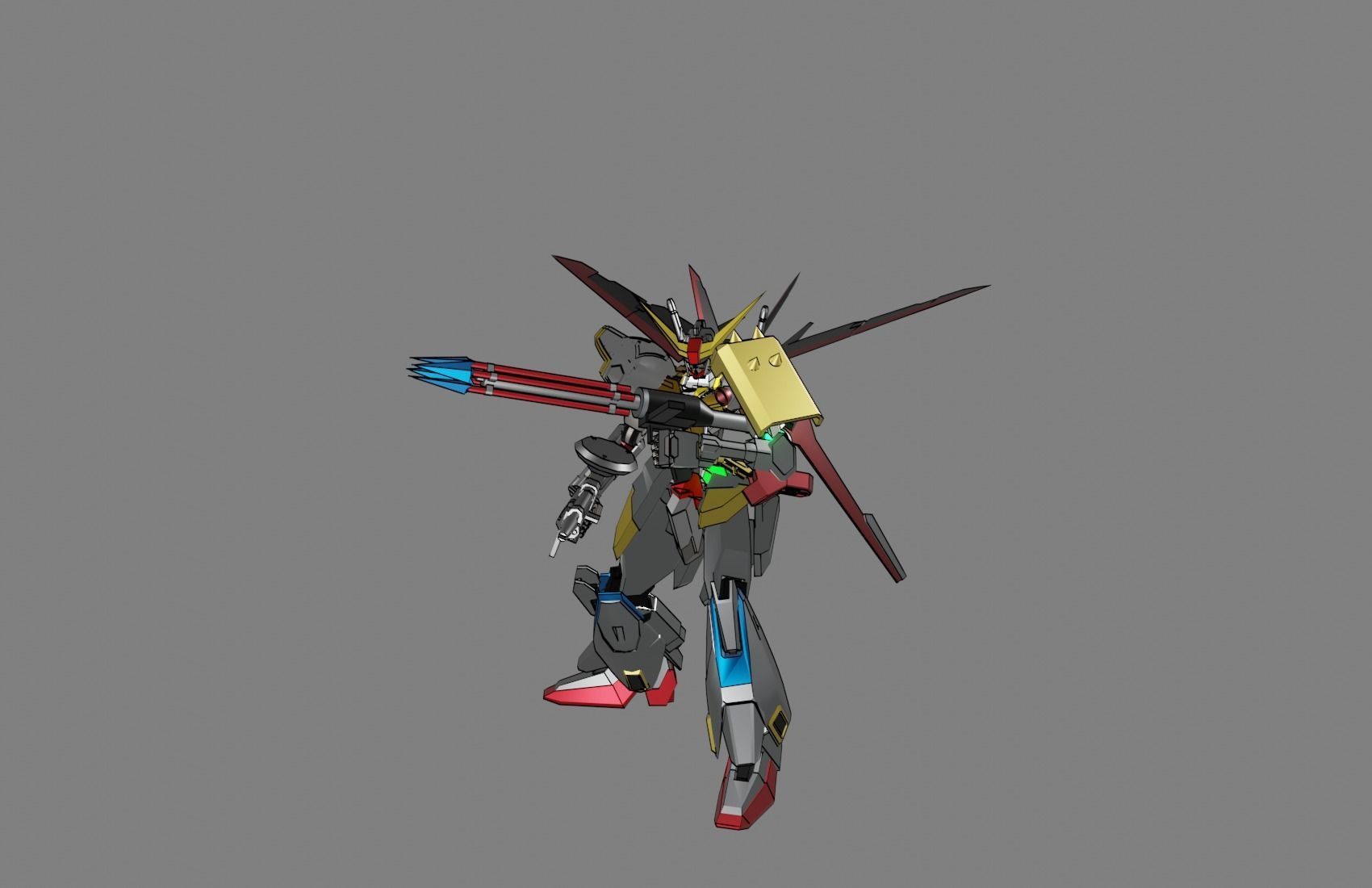 Attacker Gundam 5 3D model_5
