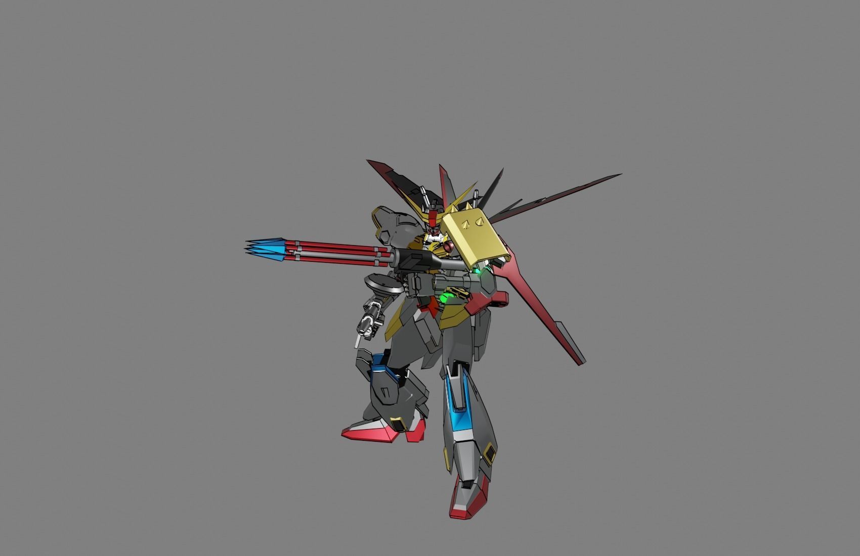 Attacker Gundam 5 3D model_4