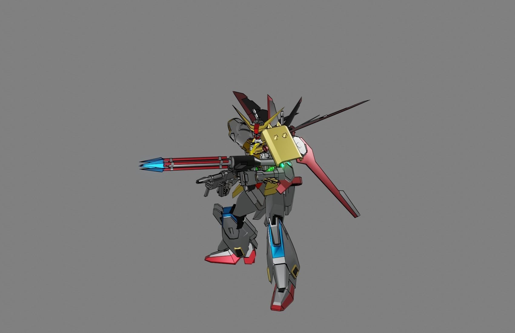 Attacker Gundam 5 3D model_1
