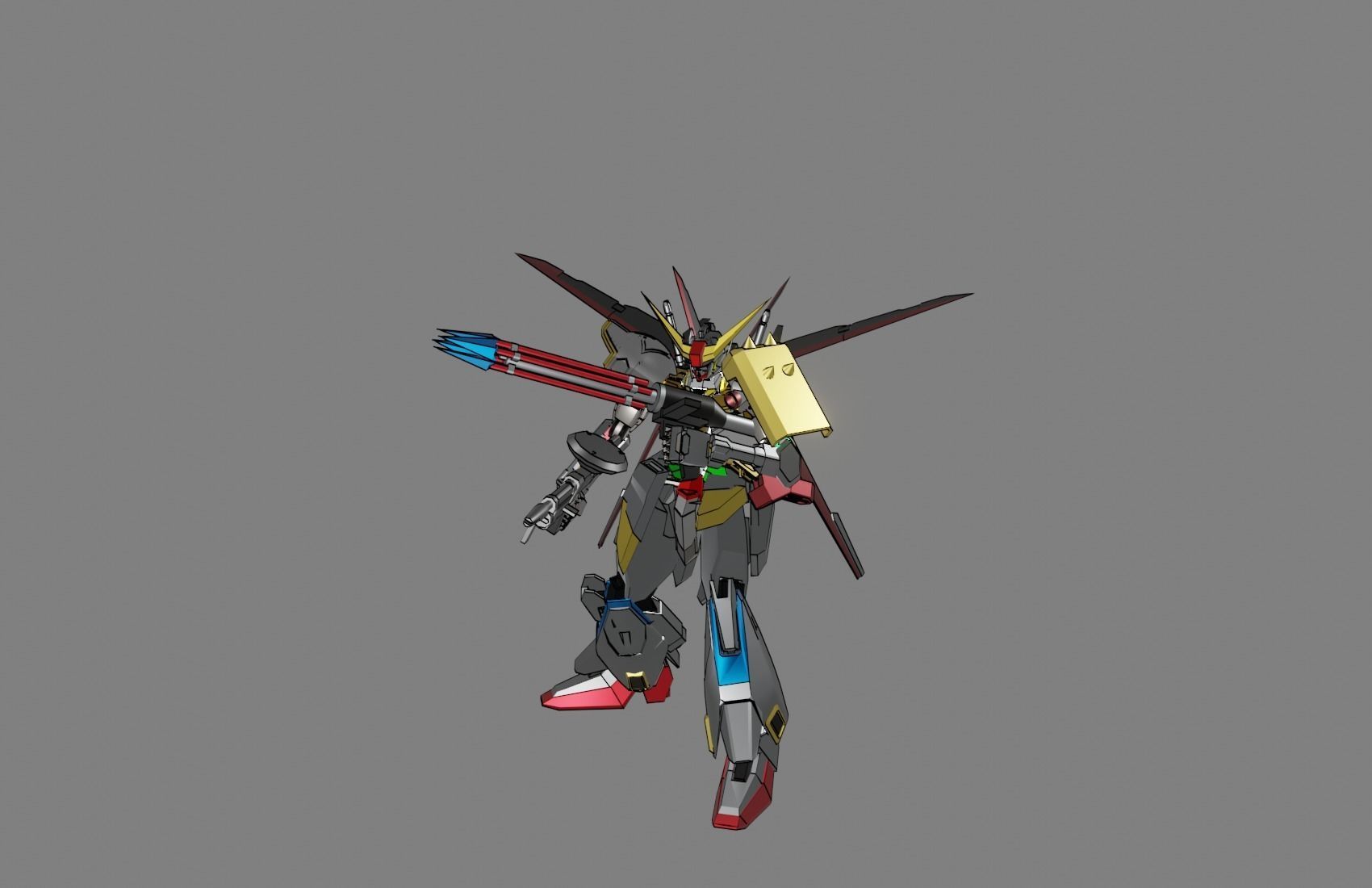 Attacker Gundam 5 3D model_6
