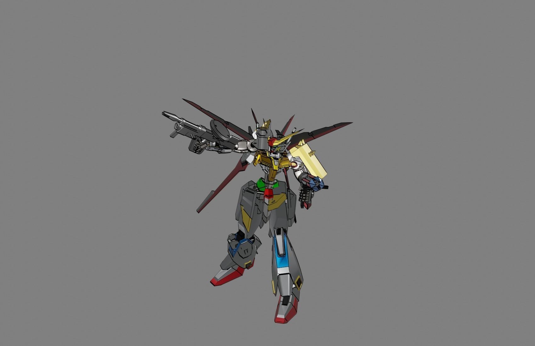 Attacker Gundam 5 3D model_9